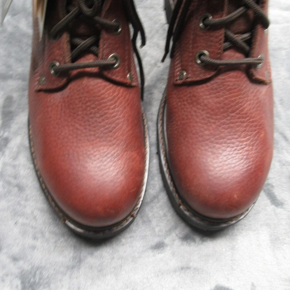 Caterpillar Work Boots Mens 13 Brown EH Remington Steel Toe Leather Safety‎ NEW